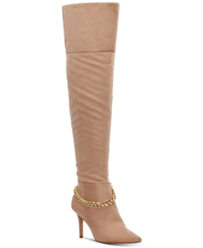 Shop Jessica Simpson Women's Ammira Over-the-knee Chain Boots Women's Shoes In Cheyenne