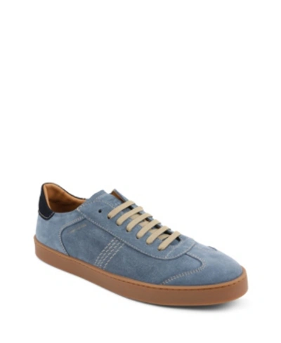 Shop Bruno Magli Men's Bono Classic Sport Lace Up Sneakers Men's Shoes In Light Blue Suede