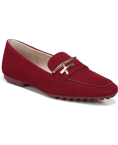 Shop Franco Sarto Petola Loafers Women's Shoes In Deep Red Suede