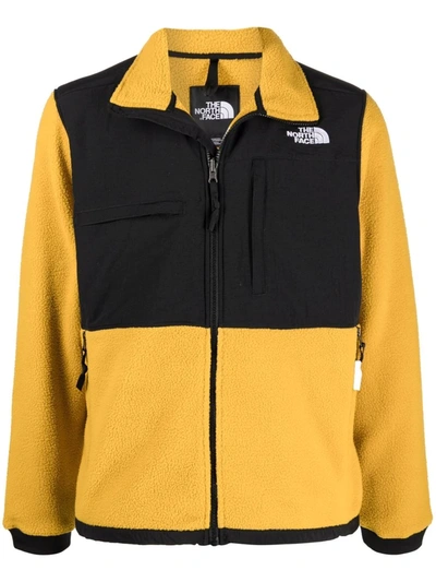 Shop The North Face Denali Full Zip Fleece Jacket In Yellow