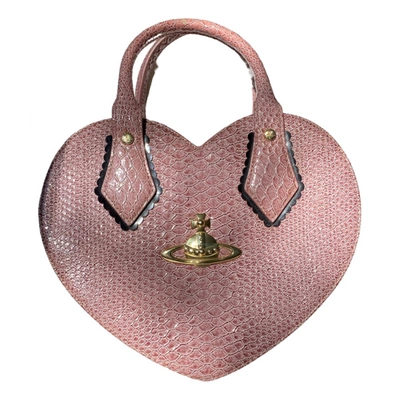 Chancery heart leather handbag Vivienne Westwood Pink in Leather