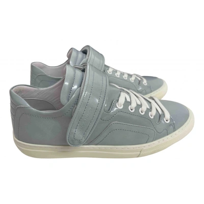 Pre-owned Pierre Hardy Patent Leather Trainers In Blue