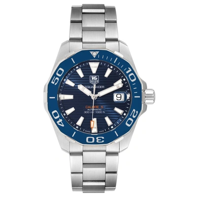 Shop Tag Heuer Aquaracer Blue Dial Automatic Steel Mens Watch Way211c In Not Applicable