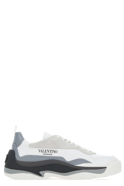 Shop Valentino Gumboy Logo Printed Sneakers In Multi