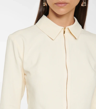 Shop Jacquemus La Chemise Draio Cropped Shirt In White