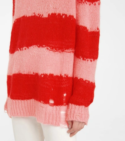 Shop Acne Studios Striped Sweater In Pink