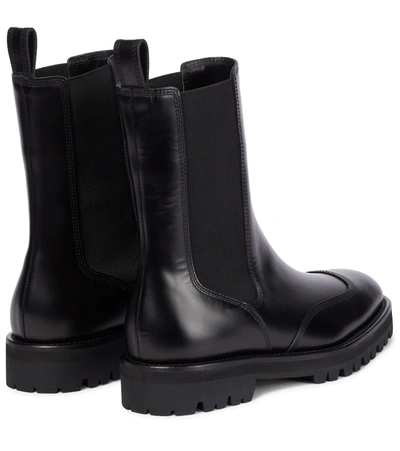 Shop Dries Van Noten Leather Chelsea Boots In Black