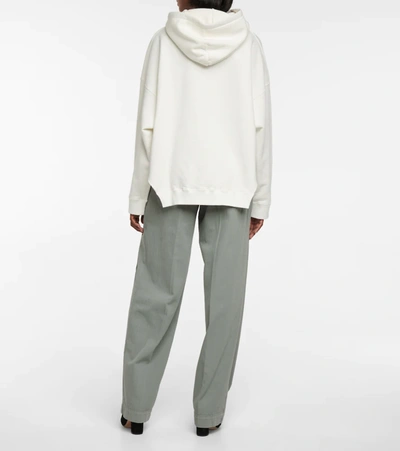 Shop Etro Oversized Cotton Hoodie In White