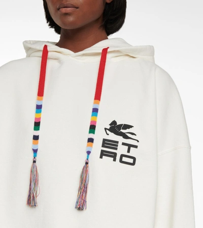 Shop Etro Oversized Cotton Hoodie In White