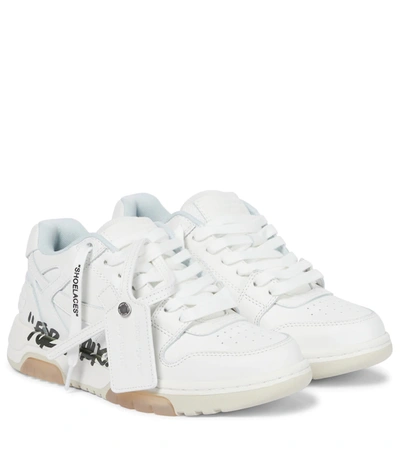 Shop Off-white Out Of Office Leather Sneakers In White