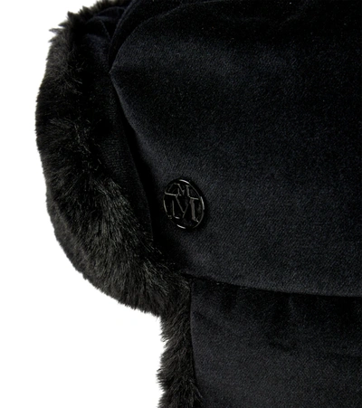 Shop Maison Michel Bibiana Velvet Hat In Black