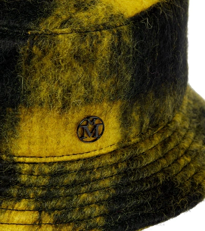 Maison Michel Jason Checked Mohair-blend Bucket Hat In Multicoloured