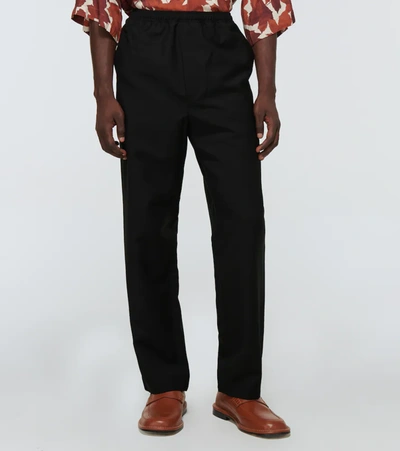 Shop Acne Studios Straight-fit Wool And Mohair Pants In Black