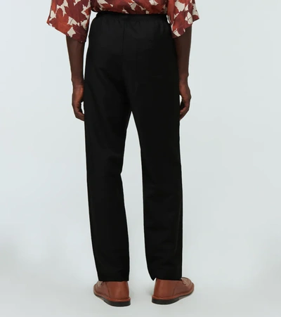 Shop Acne Studios Straight-fit Wool And Mohair Pants In Black