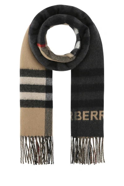 Burberry Embroidered Cashmere Scarf Checked Donna Tu | ModeSens