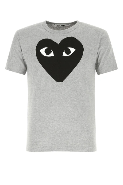 Comme Des Garçons Play Melange Grey Cotton T-shirt  Grey Comme Des Garcons Play Uomo M