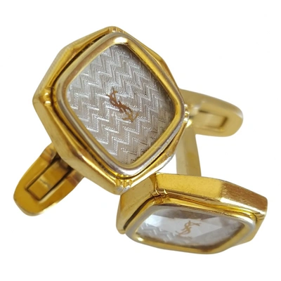 Pre-owned Saint Laurent Cufflinks In Gold