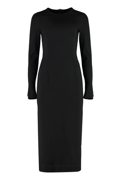 Shop Dolce & Gabbana Sheath Dress In Black