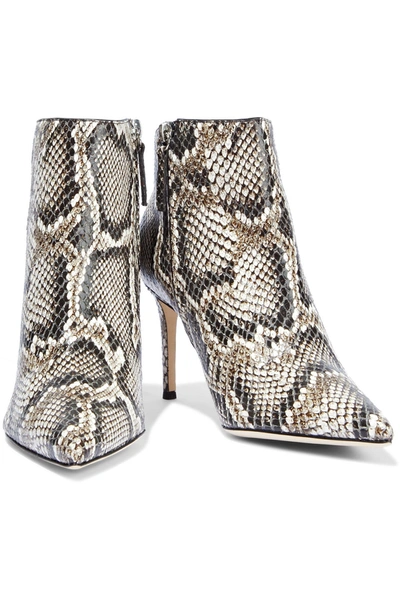 Shop Giuseppe Zanotti Tysha Snake-effect Leather Ankle Boots In Animal Print