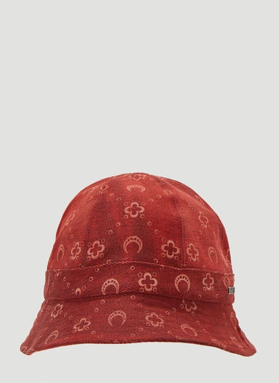 Shop Marine Serre Pattern Printed Bucket Hat In Red