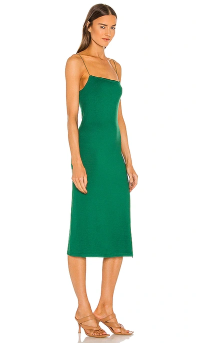 Shop Enza Costa Strappy Side Slit Dress In Green
