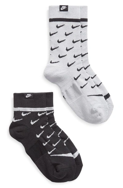 Nike Snkr Sox 2-pack Intarsia Swoosh Socks In Multi | ModeSens