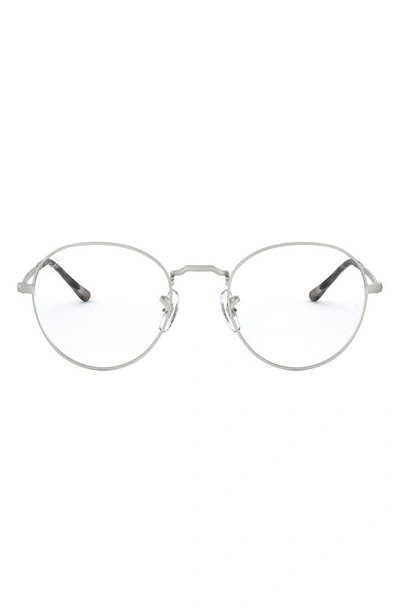 Shop Ray Ban 3582v 51mm Optical Glasses In Matte Silver