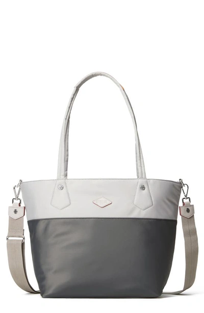 Shop Mz Wallace Soho Tote In Fog And Magnet Colorblock