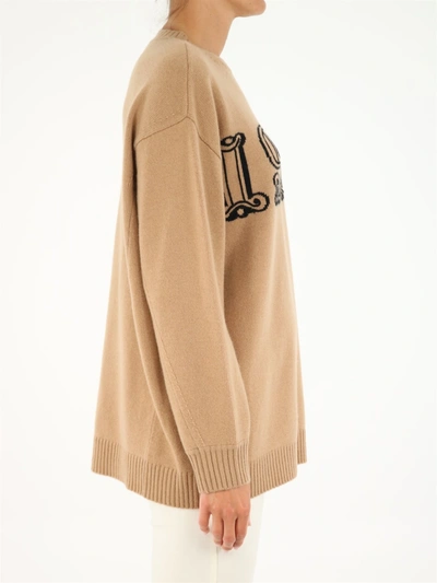 Shop Max Mara Tirreno Sweater In Wool And Cashmere In Black