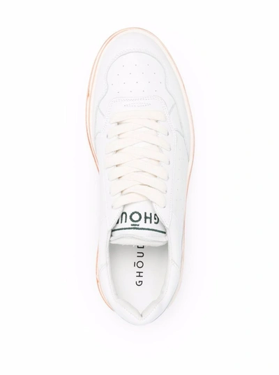 Shop Ghoud Tweener Low White Leather Sneakers
