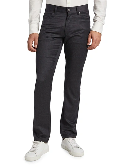 Shop Ermenegildo Zegna Straight-leg Wool Pants In Grey