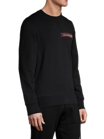Shop Alexander Mcqueen Men's Logo Tape Sweatshirt In Black Mix