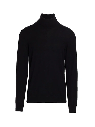 Shop Saks Fifth Avenue Men's Collection Lightweight Cashmere Turtleneck In Black