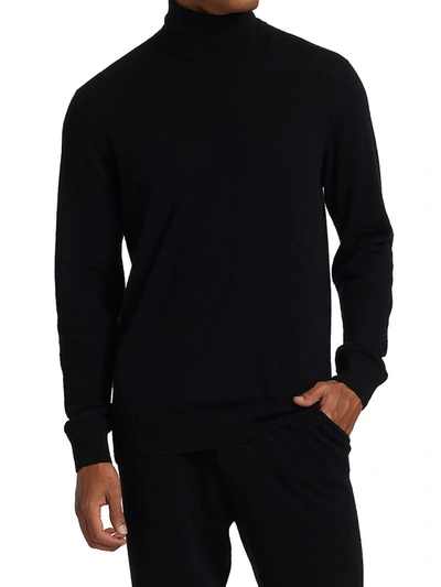 Shop Saks Fifth Avenue Men's Collection Lightweight Cashmere Turtleneck In Black