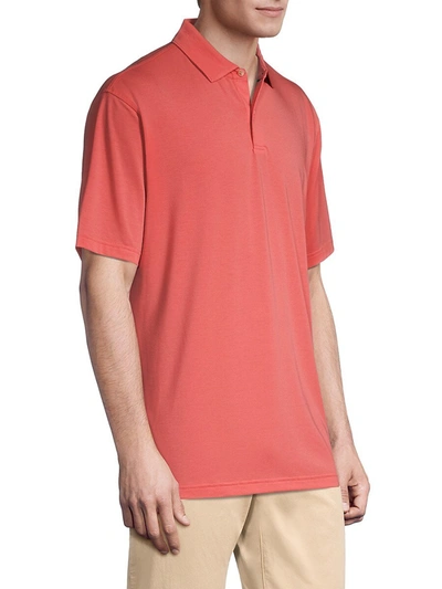 Shop Peter Millar Drirelease Natural Touch Polo Shirt In Clay Rose