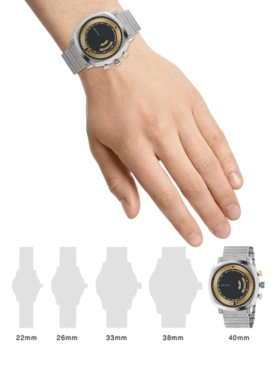 Shop Gucci X Disney Stainless Steel Grip Watch In Sapphire