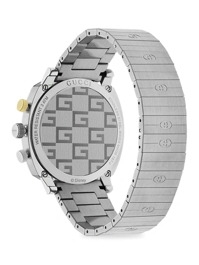 Shop Gucci X Disney Stainless Steel Grip Watch In Sapphire