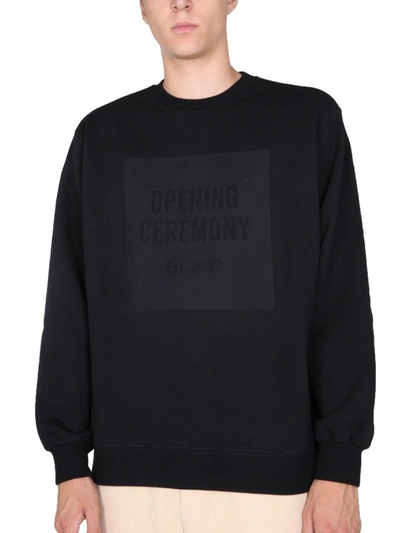 Shop Opening Ceremony Sweatshirt With Logo Box In Black