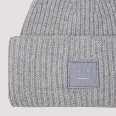 Shop Acne Studios Beanie Hat In Grey