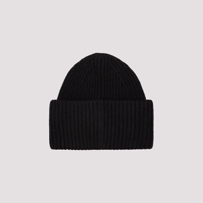Shop Acne Studios Wool Beanie Hat In Black