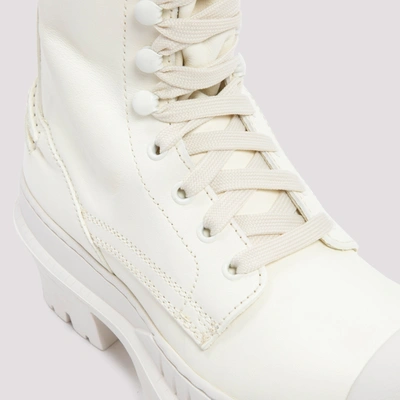 Shop Acne Studios Leather Boots Shoes In White