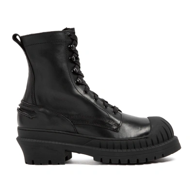 Shop Acne Studios Leather Boots Shoes In Black