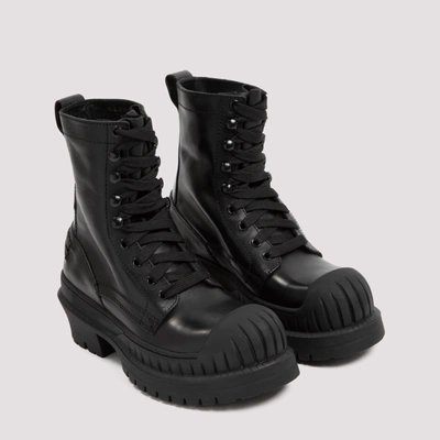 Shop Acne Studios Leather Boots Shoes In Black