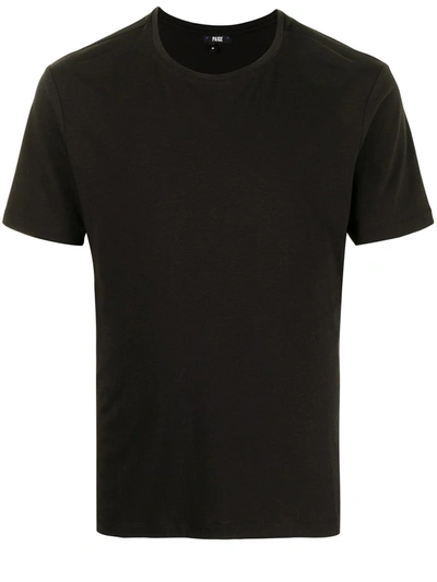 Shop Paige Finished-edge Cotton T-shirt In Black