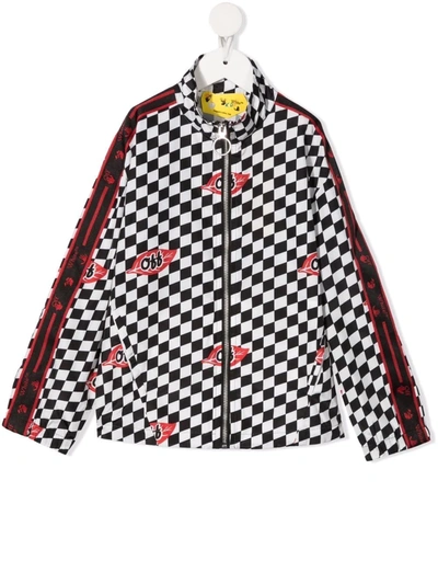 Shop Off-white Chessboard Track Jacket In Black