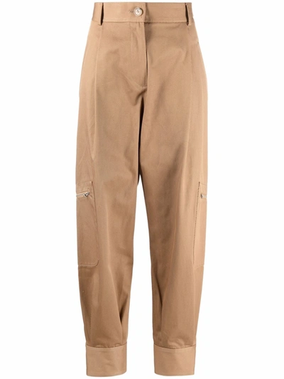 Shop Jw Anderson High-waist Cargo Trousers In Brown