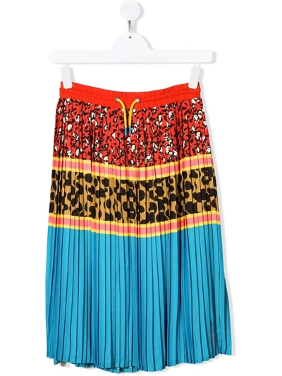 Shop The Marc Jacobs Teen Multi-pattern Pleated Mini Skirt In Red