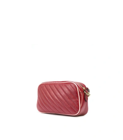 Shop Gucci Crsbody Camera Chevron Bag In Red