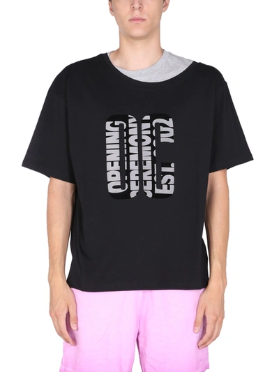 Shop Opening Ceremony "double Collar" T-shirt In Black