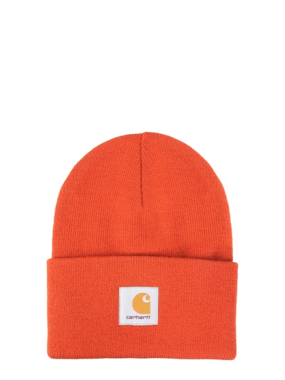 Shop Carhartt Acrylic Watch Hat In Orange